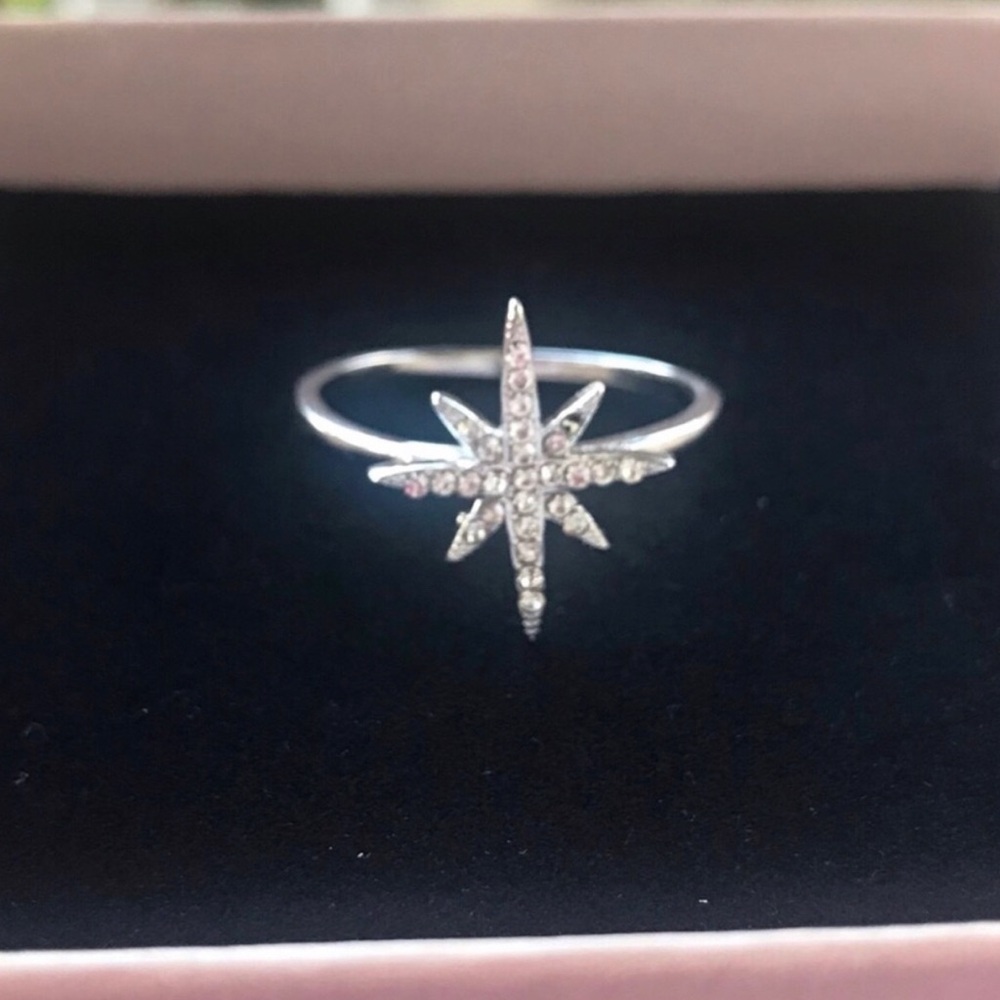 Sterling Silver Starburst CZ Ring